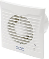 Vent Axia 441626 100HT Lo Carbon Silhouette Extractor Fan with Humidistat & Timer 4 Inch / 100mm