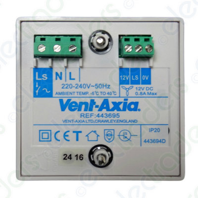 Vent Axia 443176 Low Carbon Centra Axial Extractor Fan Low Voltage SELV 100 mm / 4 Inch (Humidistat/Timer) - 4