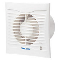 Vent Axia 454057 Silhouette 100HT Extractor Fan 100 mm / 4 Inch (Humidistat/Timer)