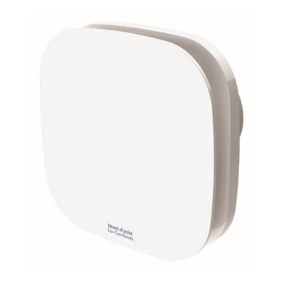 Vent-Axia 441626 Lo-Carbon Silhouette  100mm (4") Axial Bathroom Extractor Fan with Humidistat & Timer White 230V