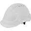 Vented Safety Helmet - Material Webbing Cradle - Accessories Available - White