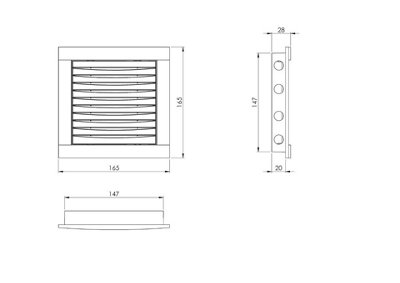 Ventilation Access Panel 150mm x 150mm Plastic Door Hatch