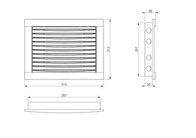 Ventilation Access Panel 400mm x 300mm Filter Plastic Door
