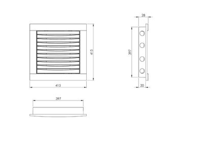 Ventilation Access Panel 400mm x 400mm with Filter Plastic