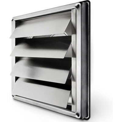 Ventilation Grille 150 Mm, Stainless Steel Backstop With Movable Slats ...