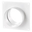 Ventilation PVC Flexible Duct Cowled Wall Kit 100mm White