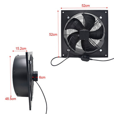 Ventilation Wall-Mounted Exhaust Axial Fan 18-inch