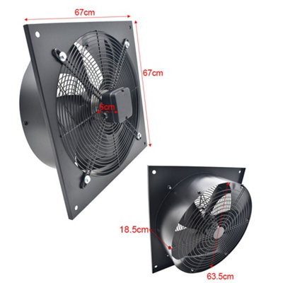 Ventilation Wall-Mounted Exhaust Axial Fan 24-inch