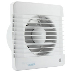 VENTS 100mm (4" inch) Humidity Sensor & Timer - Silent Bathroom Extractor Fan, Energy Saving and Quiet