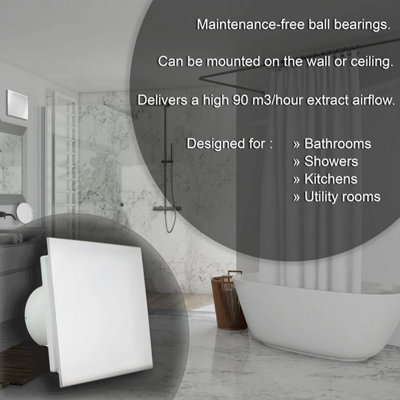 VENTS NAZAIR Chrome 100 mm (4-inch) Luxury Designer Bathroom Fan, Standard Model, Quiet and Powerful