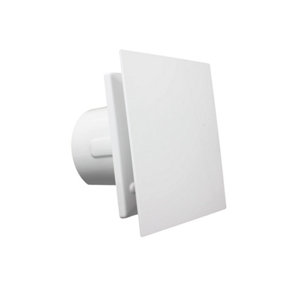 VENTS NAZAIR White 100 mm Modern Bathroom Extractor Fan with Pull Cord Switch & Timer