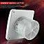 VENTS Silent 100mm (4-Inch) Diameter Bathroom Extractor Fan with Light Switch Activation