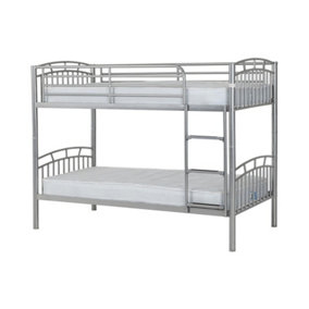 Ventura 3 Feet Bunk Bed - L101 x W201 x H154 cm - Silver