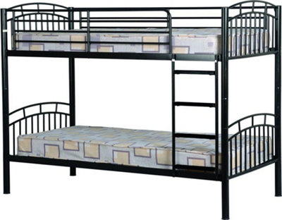 Ventura 3ft Bunk Bed Black Finish Can Be Used As Two Beds