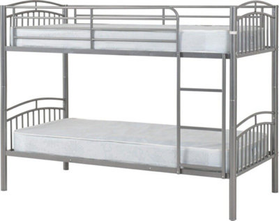 Ventura 3ft Bunk Bed in Silver Finish Can Be Used As Two Beds