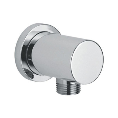 Venus Chrome Round Shower Wall Outlet