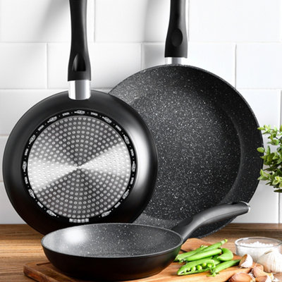 Venus Set of 3 Forged Aluminium Induction Frying Pan Non-stick 