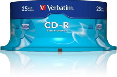 Verbatim 43432 25 Spindle Pack, Bulk Pack 25 x CD-R Blank Discs with ...