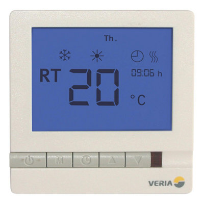 Veria Control T45 Programmable, Digital Timer-Controlled & Large LCD Thermostat
