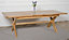 Vermont 200 - 240cm Cross Leg Large Oak Extending Dining Table
