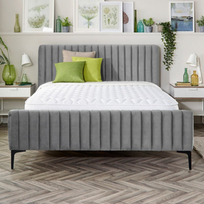 Vermont Grey Bed Frame, Size Double