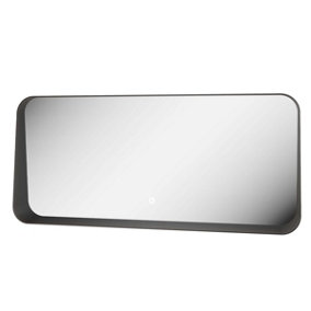 Vermont LED Illuminated Black Bathroom Backlit Mirror (H)550mm (W)1200mm