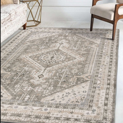 Vernal Senglea Persian Machine Washable Rug, Beige 120 cm x 180 cm