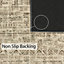 Vernal Sook Beige and Black Machine Washable Rug - For Living Room, Dining Room, Bedroom, Kitchens, 120 cm x 180 cm