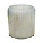 Verre Frosted Ribbed Glass Gold Planter H14Cm W15Cm