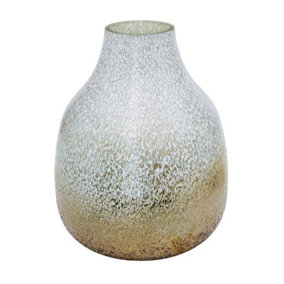 Verre Round Frosted Vase - Glass - L21 x W21 x H25 cm - Gold