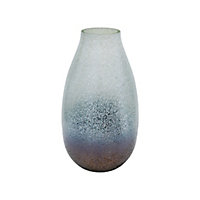 Verre Snowdrop Frosted Vase - Glass - L32 x W32 x H25 cm - Atlantic Blue