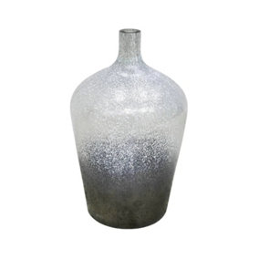 Verre Stem Atlantic Blue Frosted Vase H29Cm 20Cm