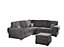 Verrina Chenille Grey Corner Sofa Full Back 2c2 and Footstool