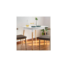 Versa Square Dining Table, Wood White
