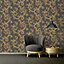 Versace Baroque Floral Trail Wallpaper - Black and Gold - 96231-6 - 10m x 70cm