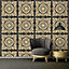 Versace Heritage Tile Panel Wallpaper - Black and Gold - 37055-3 - 10m x 70cm