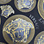 Versace Medusa Head Black & Gold Wallpaper 38611-7