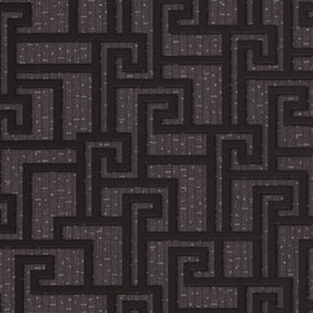 Versace Parvus Greek Key Wallpaper - Black - 10m x 70cm 96236-3