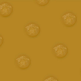 Versace Wallpaper Gold Greek Medusa Logo Head Embossed Paste The Wall Vinyl