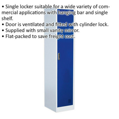 Versatile 1 Door Single Locker with Ventilated Locking Door - 380 x 450 ...