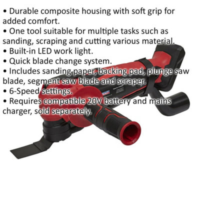 Versatile 20V Cordless Oscillating Multi-Tool for All Your DIY Needs