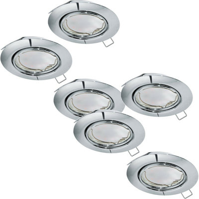 Versatile Adjustable Chrome Ceiling Downlight - 2 Pack & 3 Pack Options