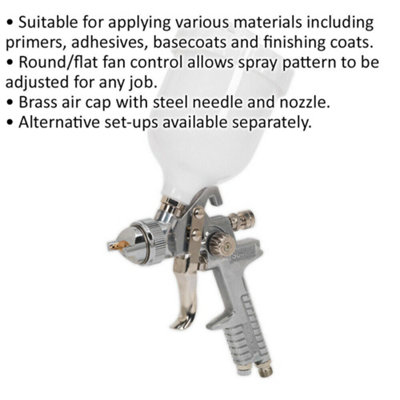Versatile Adjustable Gravity Fed Spray Gun with 1.8mm Nozzle for All ...