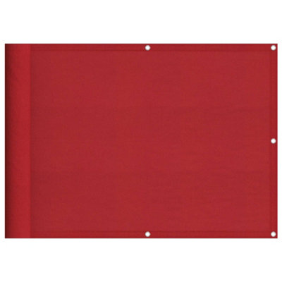 Versatile Balcony Screen Red 75x800 cm 100% Polyester Oxford