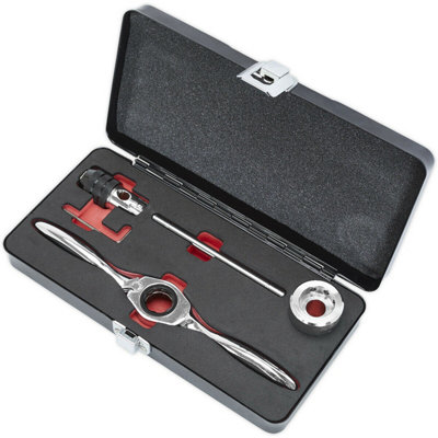 Versatile Bi-Directional Ratchet Tap and Die Holder Set for Metric ...