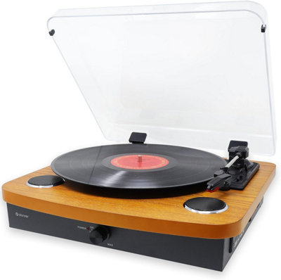 Versatile Bluetooth Record Player with Stereo Speakers and USB/SD Recording