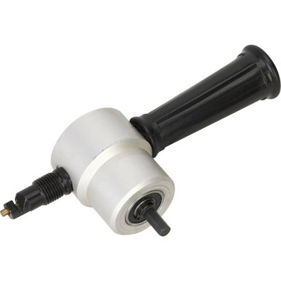 Versatile Drill Nibbler Attachment for Electric and Air Drills with Double Ended Punch Handle