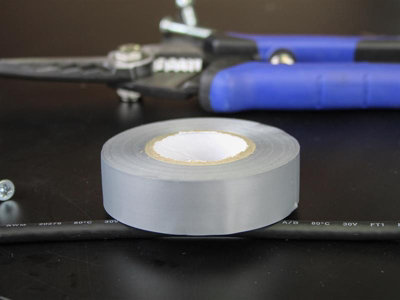 Versatile Faithfull Grey PVC Electrical Tape 19mm x 20m for Home and Office Projects