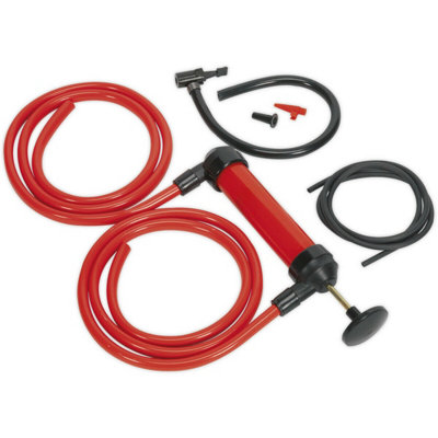Versatile Fluid Transfer Pump Kit with 2 Hoses - Ideal for Oil, Diesel, and More