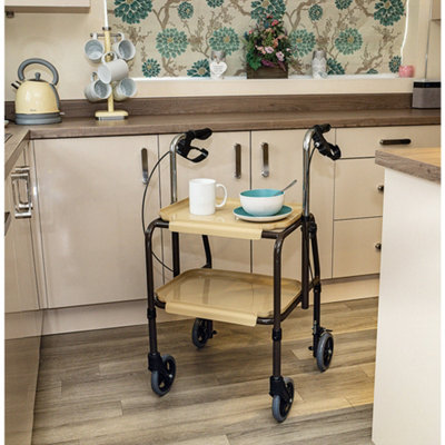Versatile Height Adjustable Kitchen Trolley with Brakes and Clip-On ...